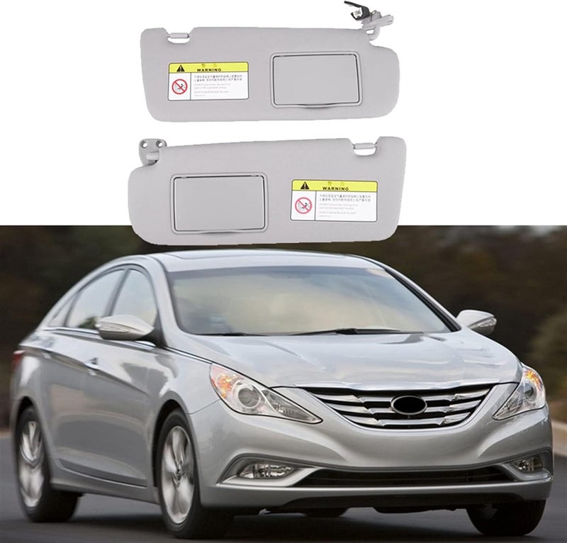 QASULER Car Interior Sun Visor Shade Gray for Hyundai Sonata - Image 5
