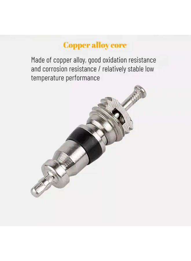 Natural Red Copper Nickel Plated 5V1 Thread Tire Valve Core Air Nozzle 5Pcs - Image 5