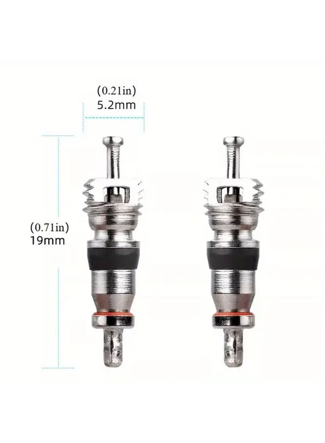 Natural Red Copper Nickel Plated 5V1 Thread Tire Valve Core Air Nozzle 5Pcs - Image 3