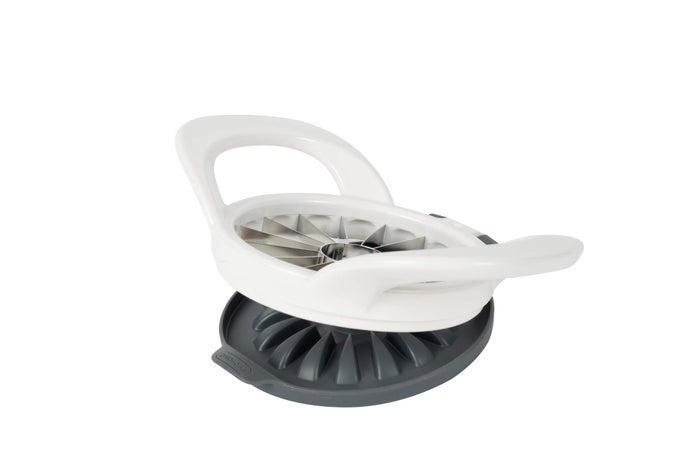 PREPWORKS BY PROGRESSIVE DISHWASHER SAFE 16SLICE THIN APPLE SLICER AND CORER WITH ATTACHED SAFETY COVER WHITE