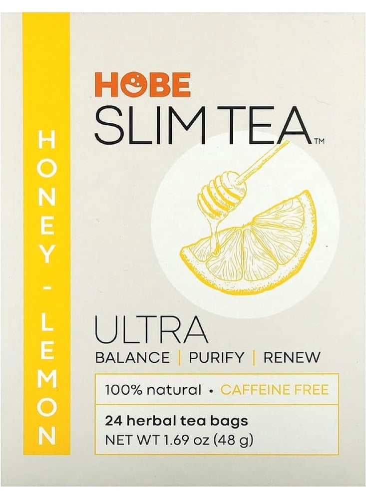 Ultra Slim Honey & Lemon Tea, 24 Herbal Tea Bags, 1.69 oz (48 g)