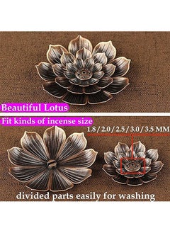 Haidue 4.62 Inch Handicraft Incense Holder for Sticks, Coil Lotus Ash Catcher Tray, Incense Burner Holder for Home Fragrance Accessories  - Image 4