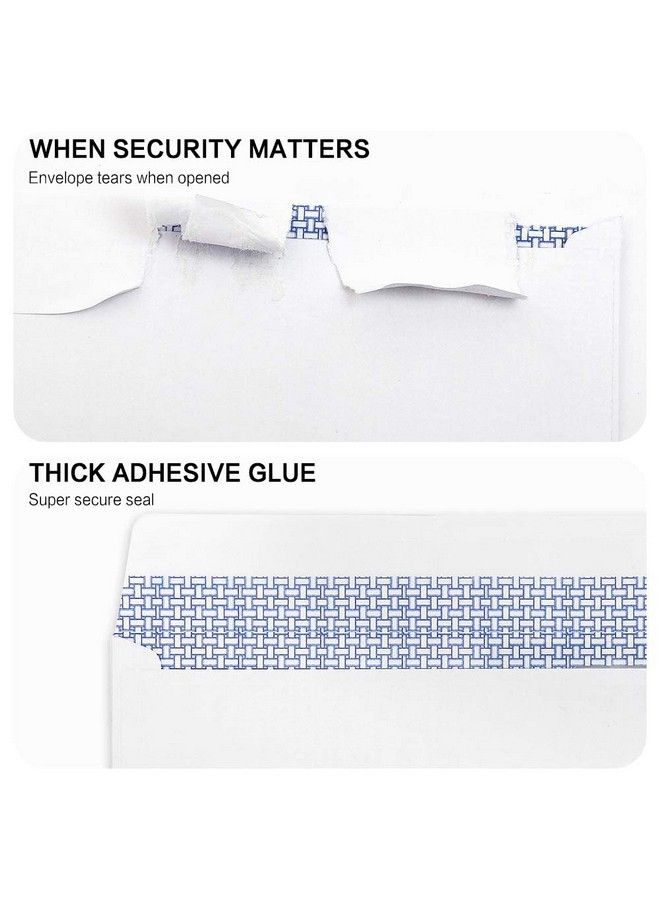 HERKKA 500 Pack 10 Single Left Window Self Seal Security Envelopes Designed For Quickbooks Invoices & Business Statements Computer Printed Checks Peel And Seal Flap Size 41 8 X 91 2 Inches 24 Lb - Image 5