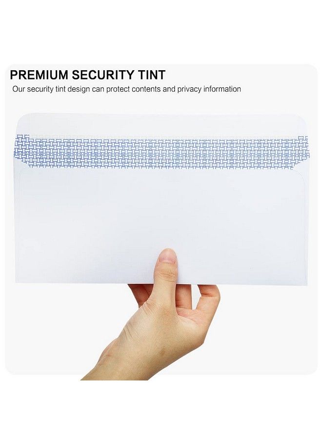 HERKKA 500 Pack 10 Single Left Window Self Seal Security Envelopes Designed For Quickbooks Invoices & Business Statements Computer Printed Checks Peel And Seal Flap Size 41 8 X 91 2 Inches 24 Lb - Image 4