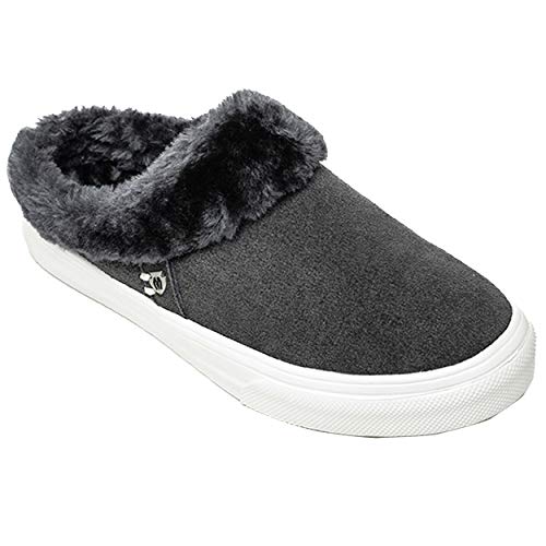 Minnetonka Women's Windy Casual Suede Slip-On Sneakers 6 M Charcoal - Image 1