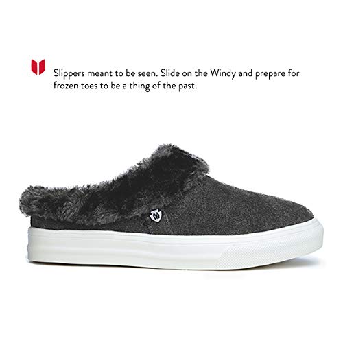 Minnetonka Women's Windy Casual Suede Slip-On Sneakers 6 M Charcoal - Image 2