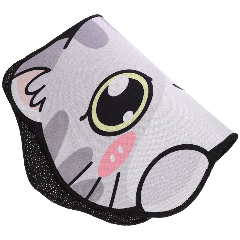 2pcs Lovely Pet Feeding Mat Cartoon Cat Design Pet Food Bowl Mat Easy Cleaning Quick Dry Pet Water Bowl Mat - Image 5
