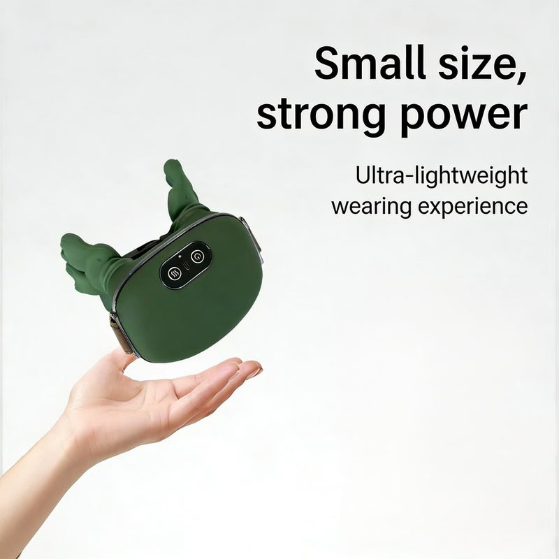 Shoulder and neck massager, fully automatic and efficient human hand kneading hot compress massager (green) - Image 4