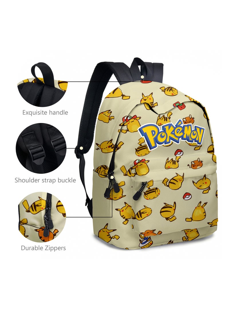 Pokemon Pikachu Cartoon Backpack Two-Piece Student School Bag - Image 3