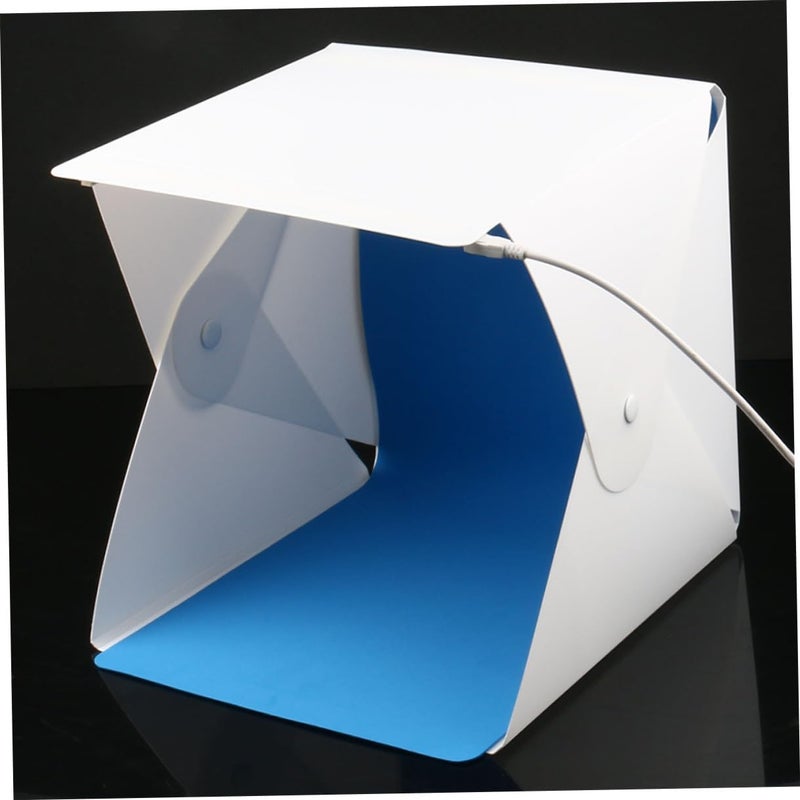Portable Mini LED Light Box Tent 20cm with 4-Color Backdrops, Folding Photography Softbox for Product Photoshoot and Studio Lighting - Image 4