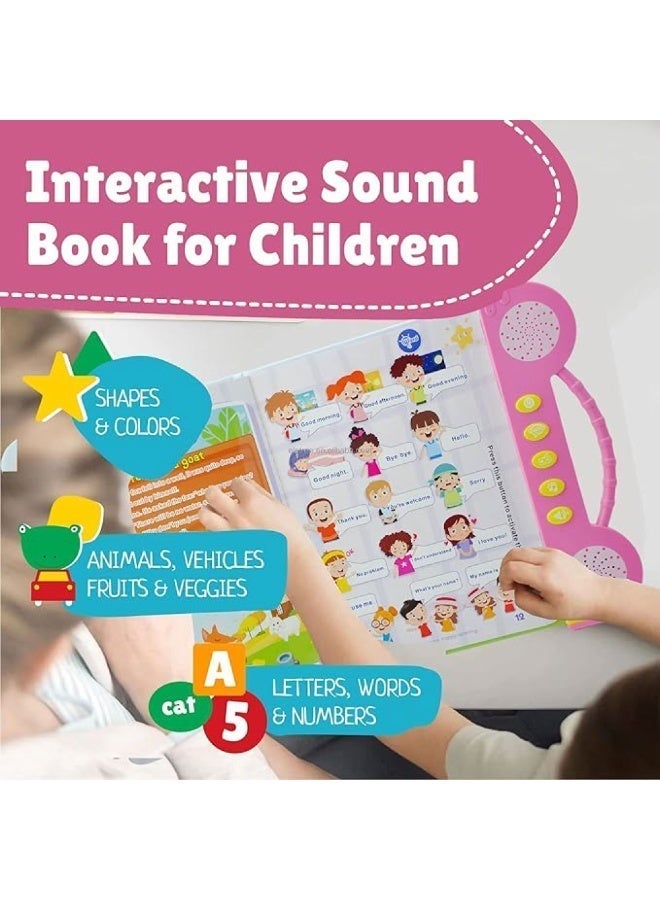 إليتري كتاب أنشطة تفاعلي للأطفال مع أصوات | أكثر من 180 محتوى تعليمي يشمل الحروف، العدّ، التهجئة، الرسم والمزيد – لعبة تعليمية للأطفال من عمر 3 سنوات فما فوق - Image 2
