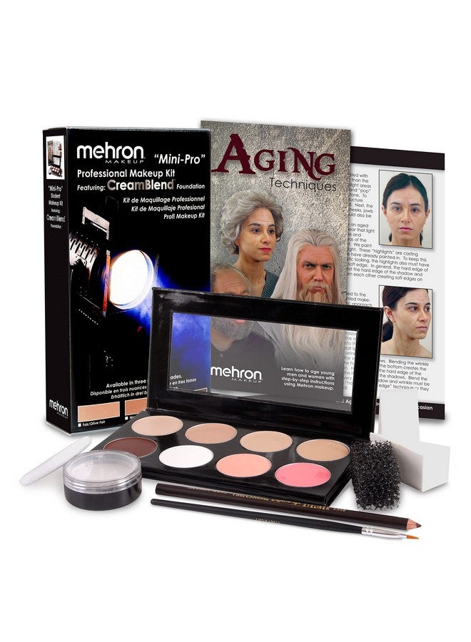 ميهرون مجموعة مكياج Mehron Mini-Pro التعليمية للطلاب (لون فاتح/زيتوني) - Image 2