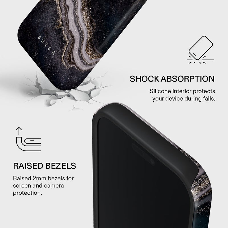 BURGA iPhone 17 Pro Magic Night Premium Case Compatible with Hybrid Dual-Layer Hard Shell + Silicone Protection - Scratch-Resistant Shockproof Mobile Cover - Image 4