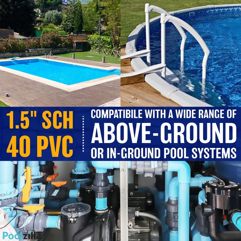 Poolzilla Automatic Chlorinator | for In-ground Swimming Pools | in-line Chlorine Feeder | Holds Up to 9 Pounds of Tablets - Image 3