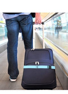 KASTWAVE Luggage Straps Suitcase Belts Wide Adjustable Packing Straps Travel Accessories, Suitcase Belts, Packing Straps Travel Belts Accessories for Business Traveling Packing, 2 PCS 74 x 2 Inch Blue  - Image 2