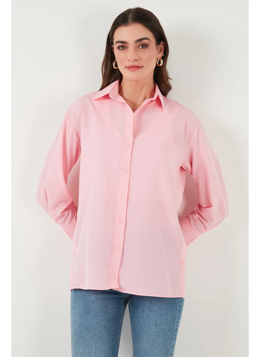 Lela Cotton Regular Fit Buttonable Slit Detail Shirt Women's Shirt 6772920