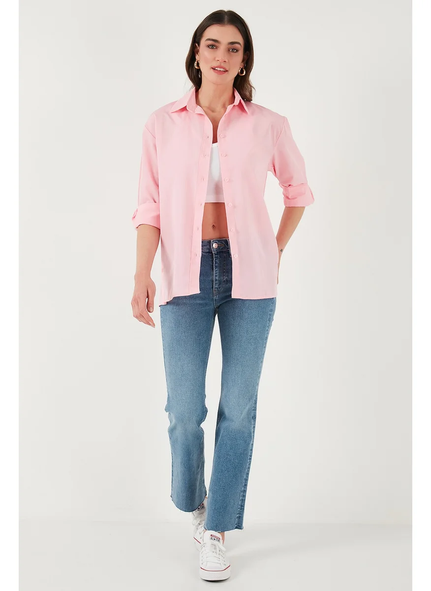 Lela Cotton Regular Fit Buttonable Slit Detail Shirt Women's Shirt 6772920