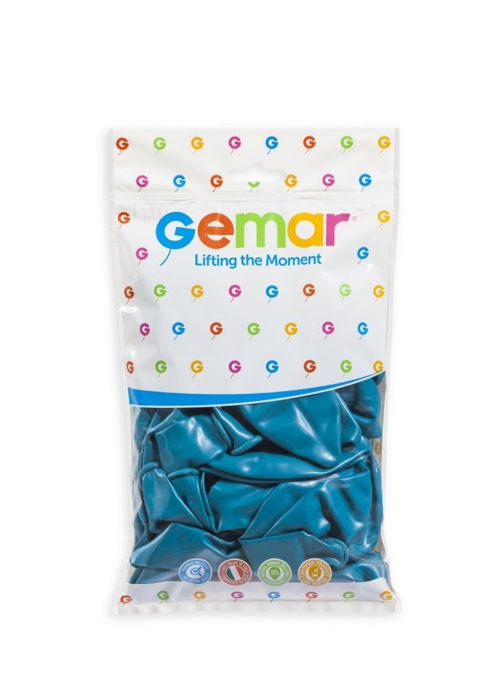 Gemar - 19" Standard Turquoise Latex Balloon 10Ct - Image 1