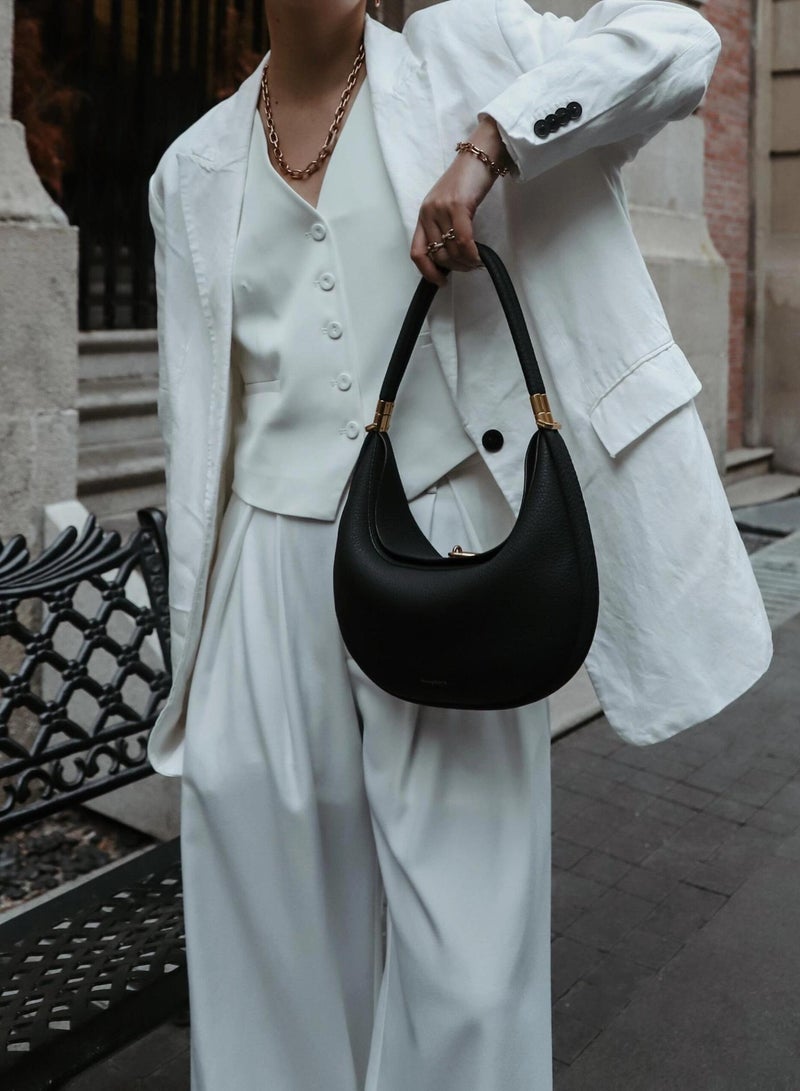 سونغمونت Portable Large Capacity Crescent-shaped Shoulder Bag with Underarm Strap - Image 5