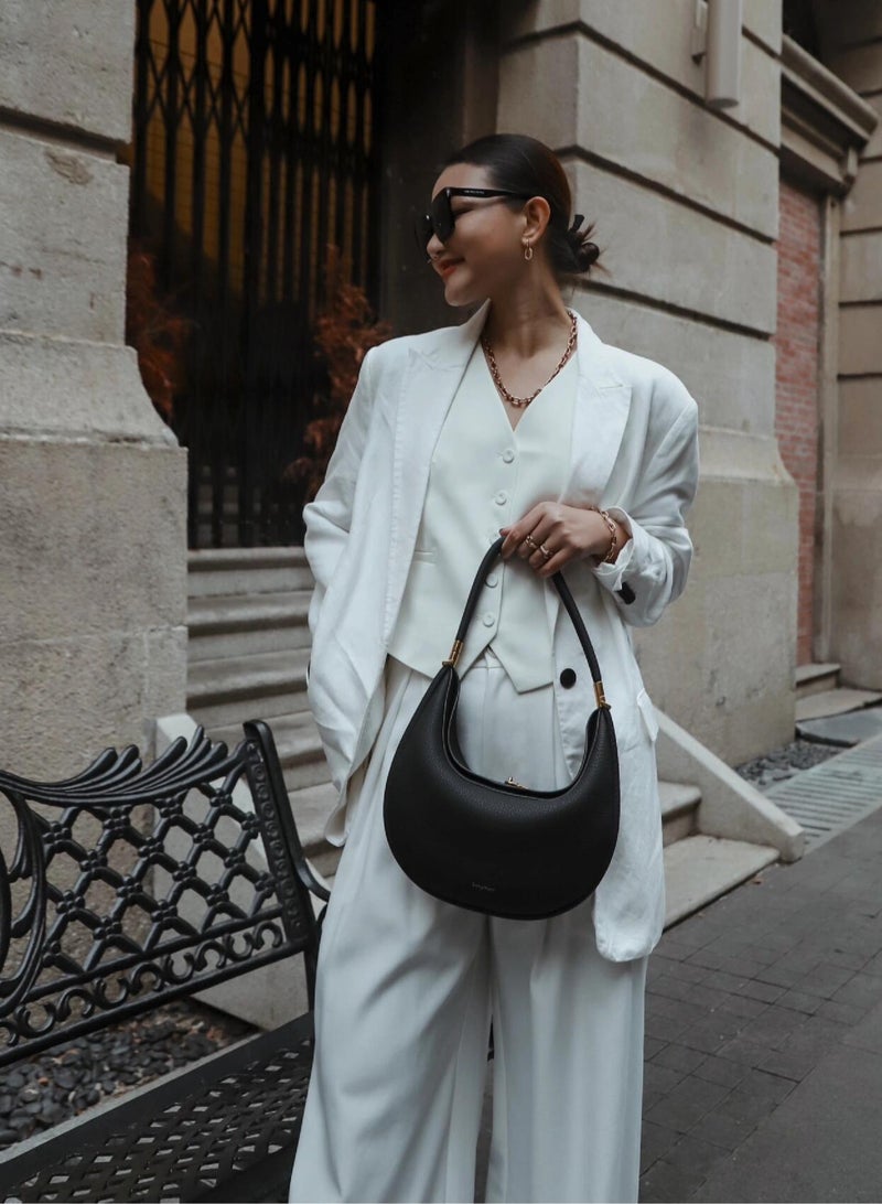 سونغمونت Portable Large Capacity Crescent-shaped Shoulder Bag with Underarm Strap - Image 4