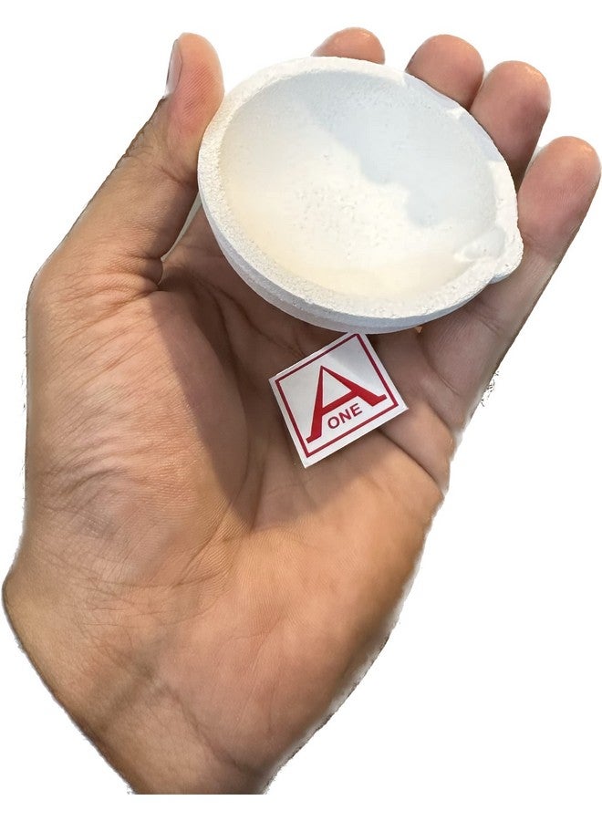 Aone وعاء صهر سيراميك أبيض بقطر 70 مم من Aone لعمليات التكرير، الصب، وصهر البلاتين، الذهب، الفضة، النحاس والمجوهرات المستعملة لصنع وإصلاح المجوهرات، صناعة النماذج، إلخ - Image 5