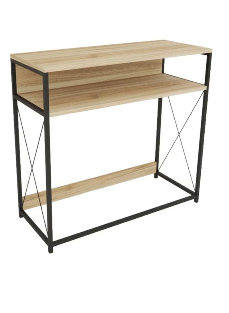 AGD Console side entrance table, to organize and store your needs, coffee corner table - wood - brown/black - Image 3