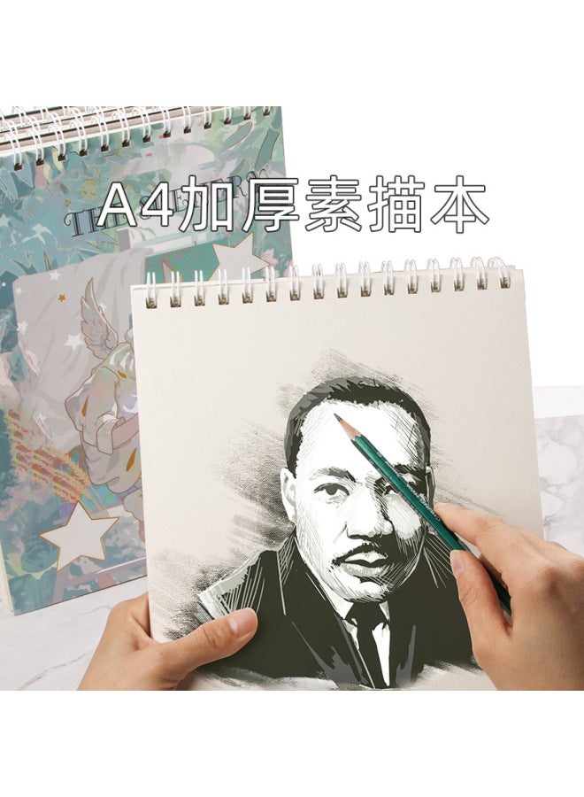 Fiber Sketchbook A4 Thickeneded Art Student Blank Picture Book Hand-painted Colored Lead Drawing Paper Painting Adult Kidsren Sketch Paper - Image 4