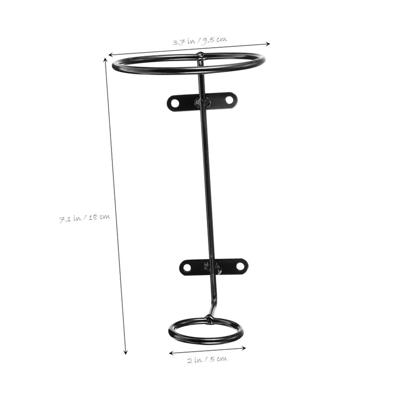 6Pcs Black Downward Wine Bottle Rack Wall Mounted Space Saving Storage Holder - Image 5