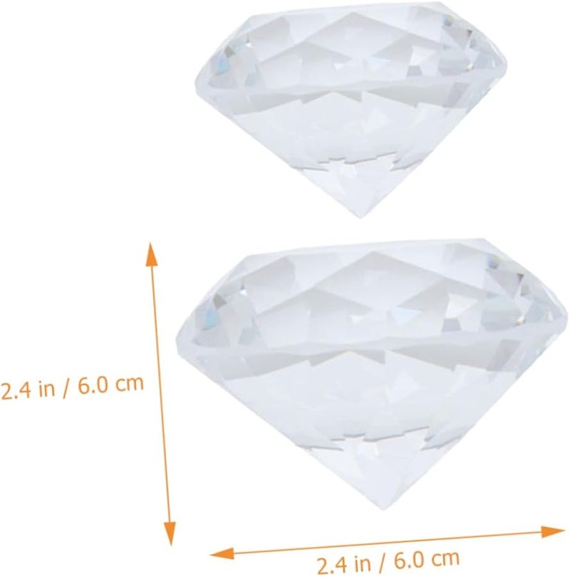 3Pcs Clear Crystal Diamond Decor Artificial Diamonds for Home Office Desk Decoration Photo Props - Image 5