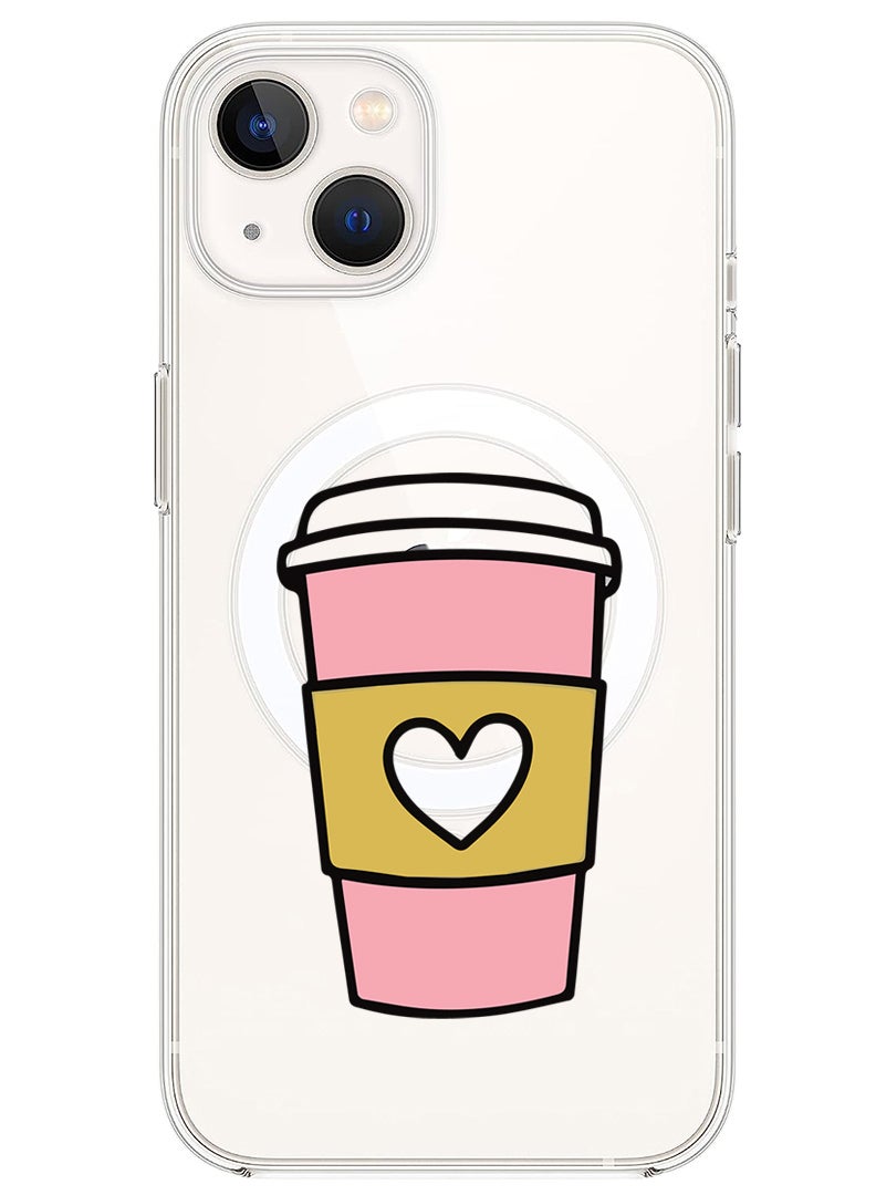 Theodor Magnetic Case for iPhone 14 Plus 6.7-inch Compatible with MagSafe Wireless Charging, Shockproof Phone Bumper Cover Coffee Mug - Image 1