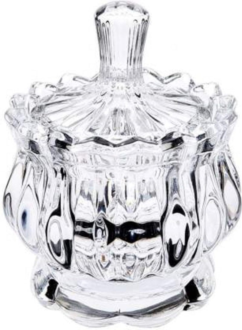 GLASS BAR Glass Bar 200 ML Glass Crystal Platter with Bowls and Lid Standard  - Image 1