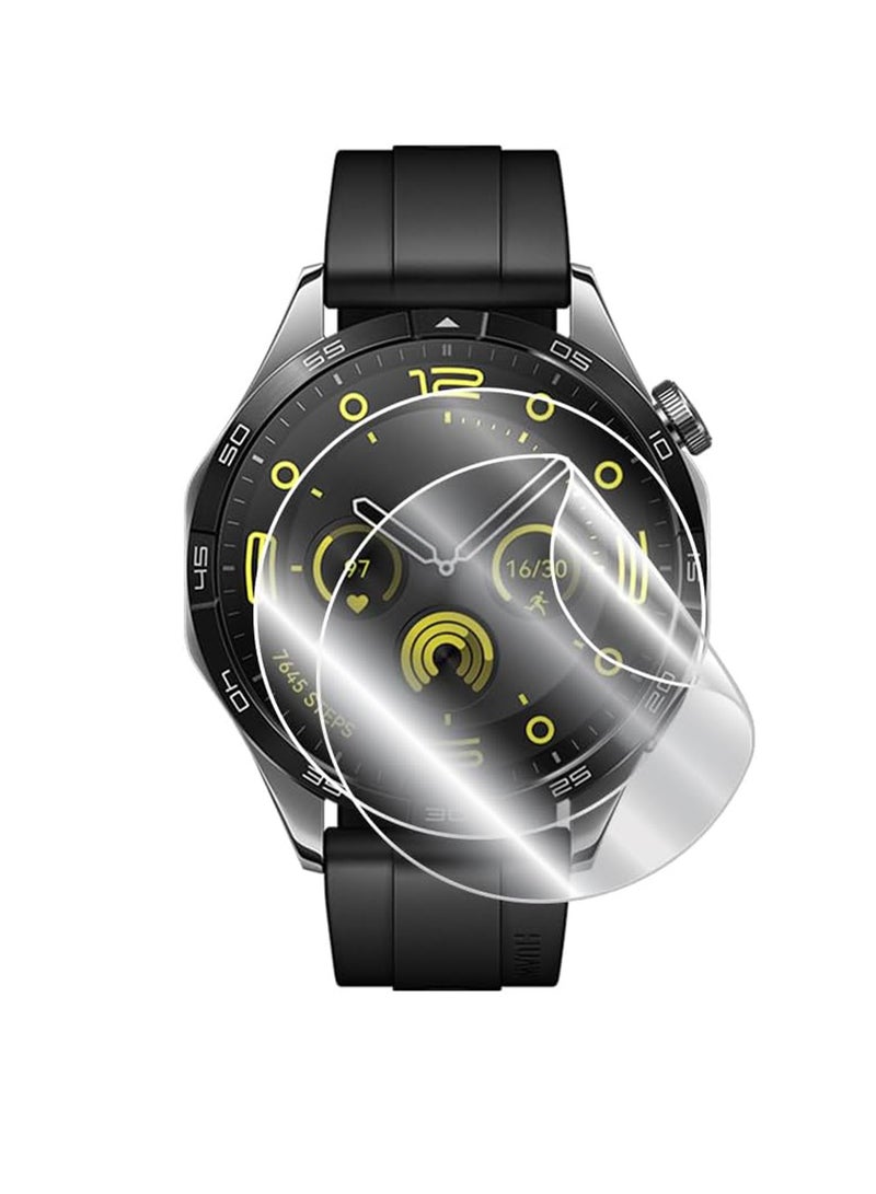 2 Pcs Huawei Watch GT 4 46mm Hydrogel Screen Protector Invisible HD Clear Film Anti Scratch Guard-Smooth/Bubble For Watch Protective Film TPU Hydrogel Film Anti Scratch Full Screen  - Image 1