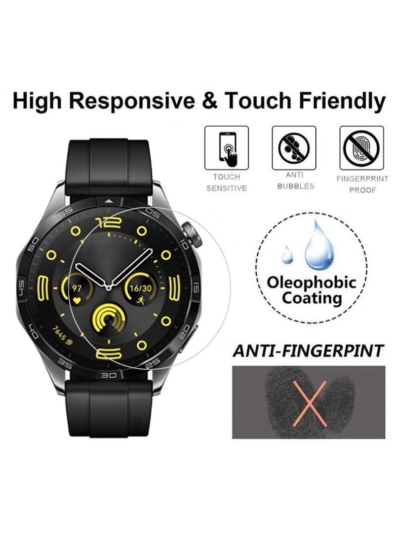 2 Pcs Huawei Watch GT 4 46mm Hydrogel Screen Protector Invisible HD Clear Film Anti Scratch Guard-Smooth/Bubble For Watch Protective Film TPU Hydrogel Film Anti Scratch Full Screen  - Image 3