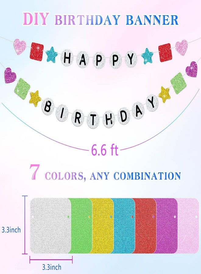 TBEEJ 302PCS DIY Friendship Bracelet Birthday Banner Customizable 6.6ft Glitter Happy Birthday Sign for Celebrating Birthdays and Graduations Birth-Tay Era Tour Decorations - Image 3