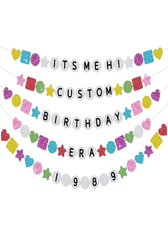 TBEEJ 302PCS DIY Friendship Bracelet Birthday Banner Customizable 6.6ft Glitter Happy Birthday Sign for Celebrating Birthdays and Graduations Birth-Tay Era Tour Decorations - Image 1