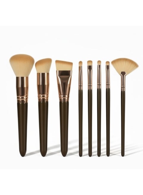 8 Piece Everyday Eye Essentials Makeup Brush Set, Eye Brushes for Eye Liner, Eyeshadow, Brows, & Lashes, Travel Friendly, Gift Set, Synthetic Bristles, Cruelty-Free & Vegan or Professional with Travel Case