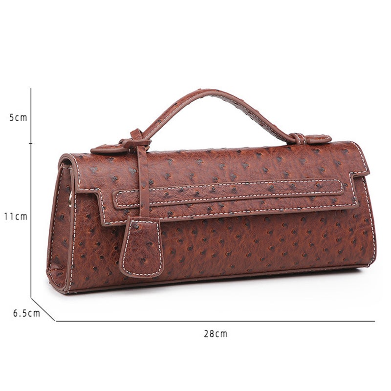Women'S Bag 'S Popular Snake Pattern Handheld Small Square Bag Middle Eastern Ostrich Pattern Chain Shoulder Bag Trend - Image 3