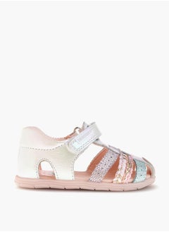 Pablosky Girls' Strap Sandals with Hook and Loop Closure  - Image 2