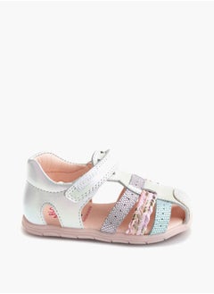 Pablosky Girls' Strap Sandals with Hook and Loop Closure  - Image 1