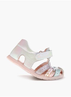 Pablosky Girls' Strap Sandals with Hook and Loop Closure  - Image 5