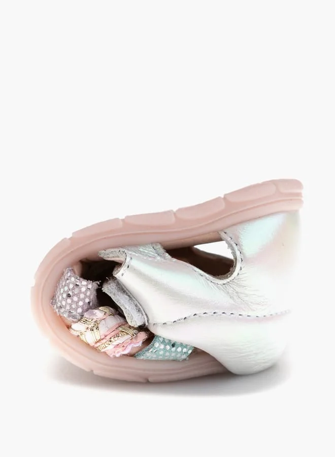 Pablosky Girls' Strap Sandals with Hook and Loop Closure