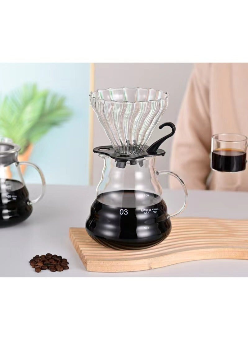 إيست ليدي V60 القهوة دليل تقاسم وعاء مع فلتر شفاف  - Image 1