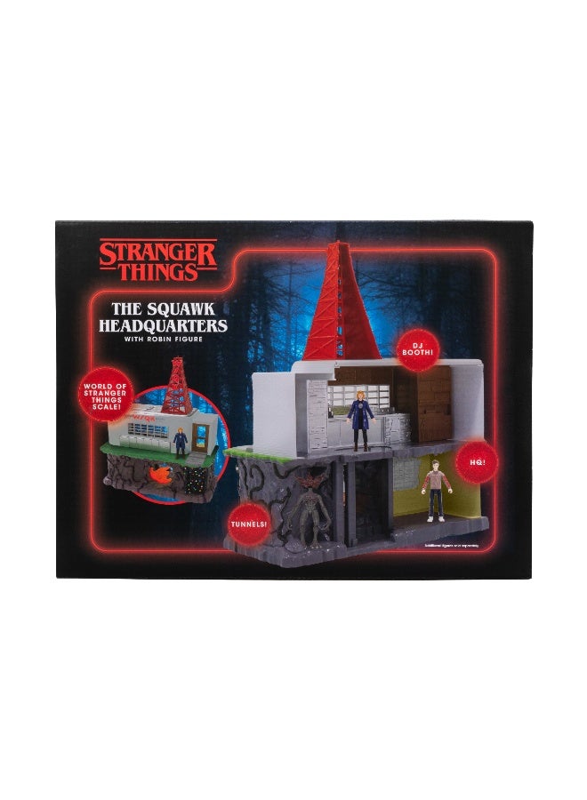 Stranger Things The Squawk Headquarters Playset with Character Figure 3.5-Inches - Robin | Netflix Series | Action Figure | imaginative Play | Character Figure Gift for Kids and Collectors - Image 1