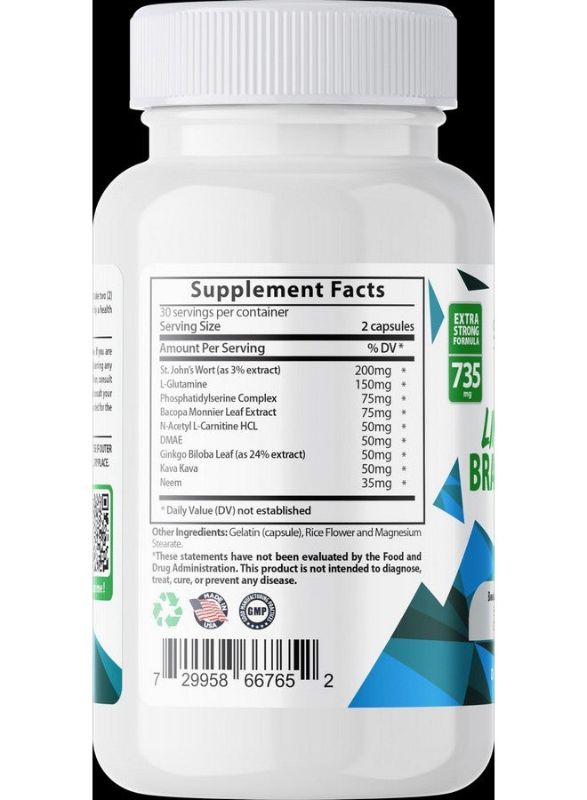 Sundhed Natural Limitless Brain Boost (60 caps) - Memory, Focus, Mental Clarity - Nootropics Scientific Formula for Enhance Performance, Super Ginkgo Biloba, St John Wort Extract, DMAE - Image 3