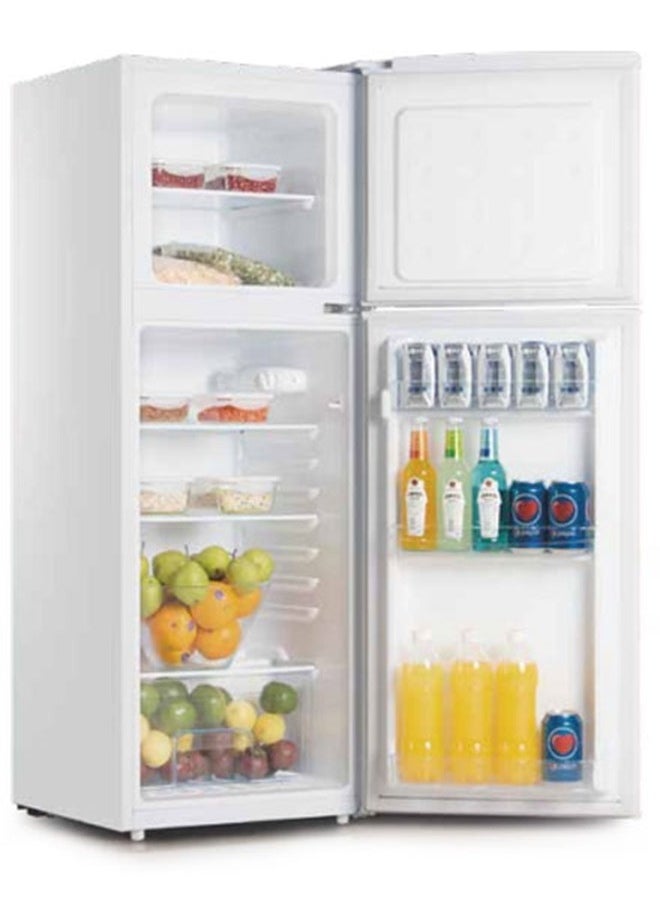 Arrow - Refrigerator with Top Freezer, 132L - 4.7 Cu. Ft. Capacity with Mechanical Temperature Control, Manual Defrost, Transparent Door Rack, Adjustable Legs, and Normal Ice Maker, Silver color | Model No: RO-220RDH - Image 1