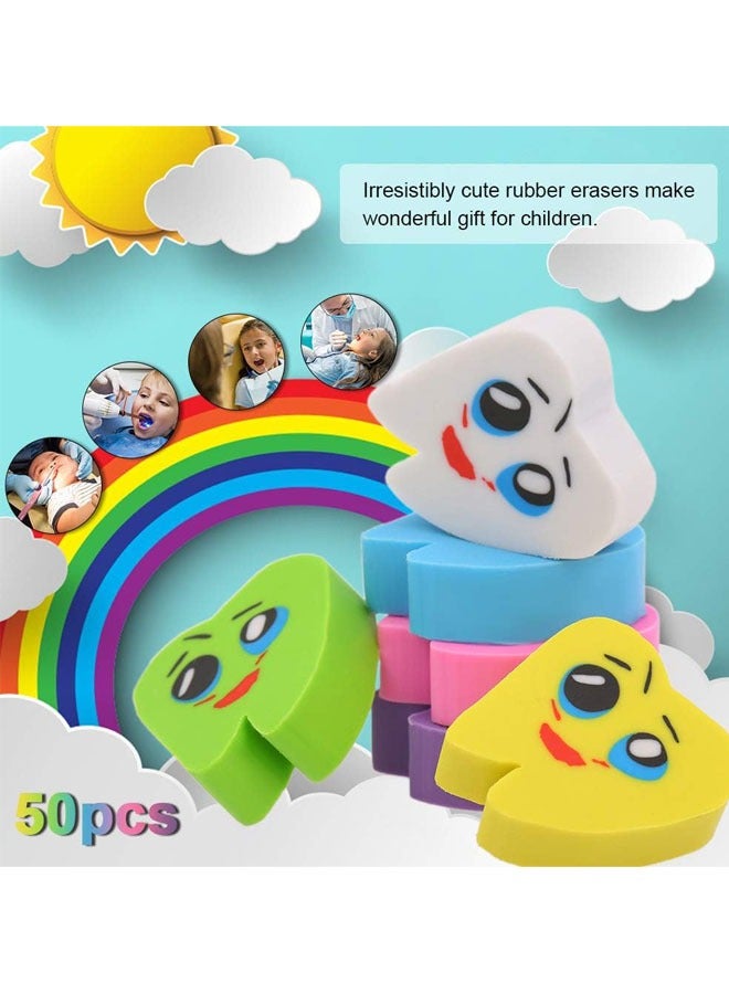 25-Piece Molar Shaped Tooth Rubber Molar Shaped Tooth Rubber Erasers Dentist Dental Clinic School Great Gift For Kids（Pink/Blue/Yellow/Purple） - Image 2