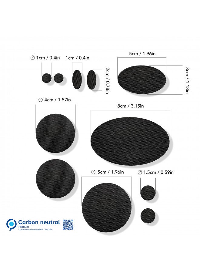 aZengear Repair Patches for Down Jackets - Waterproof, Pre-Cut, Self-Adhesive, Tear-Cold-Heat-Resistant Nylon Polyester Fabric to Fix Puffer Coats, Gear, Tents (11 Pieces, Solid Black) - Image 2