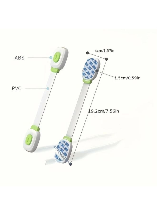 2pcs Grey Plastic Safety Locks Anti Pinch Hand Protection For Drawers Cabinet - Image 4