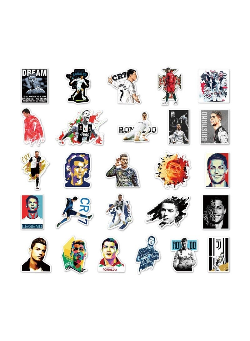 Free Air Two Sets in Total 104Pcs Creative Stickers of Soccer Player Cartoons,Laptop Stickers,Guitar Stickers,Luggage Stickers - Image 3