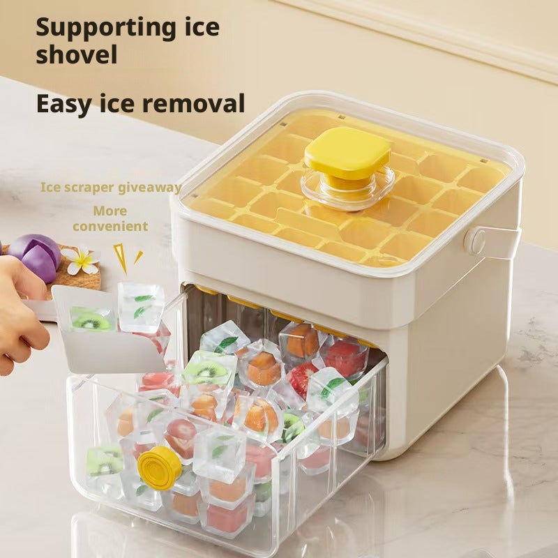 Press-Type Ice Cube Tray, Food Grade, Large Capacity - Image 1